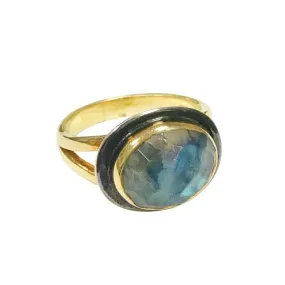 Oval Gemstone Gold Cocktail Ring