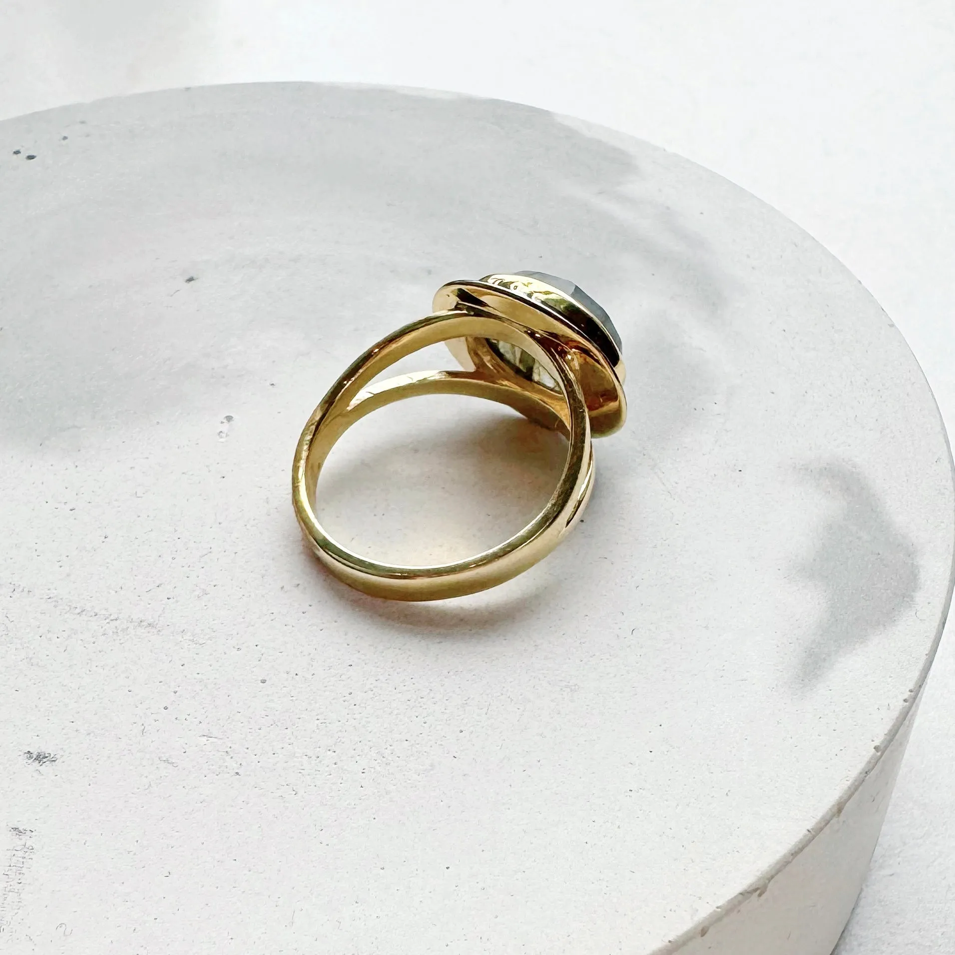 Oval Gemstone Gold Cocktail Ring
