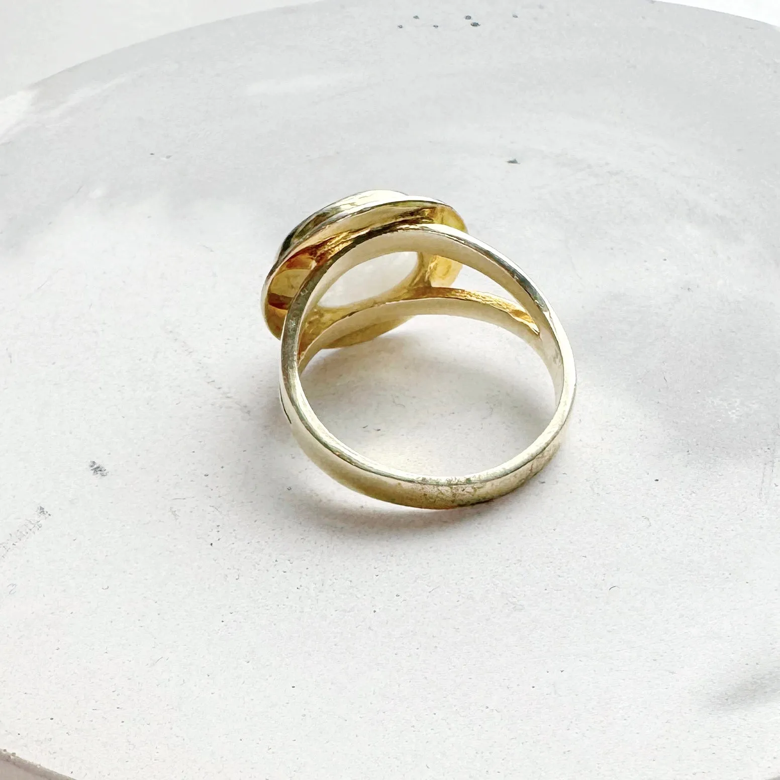 Oval Gemstone Gold Cocktail Ring