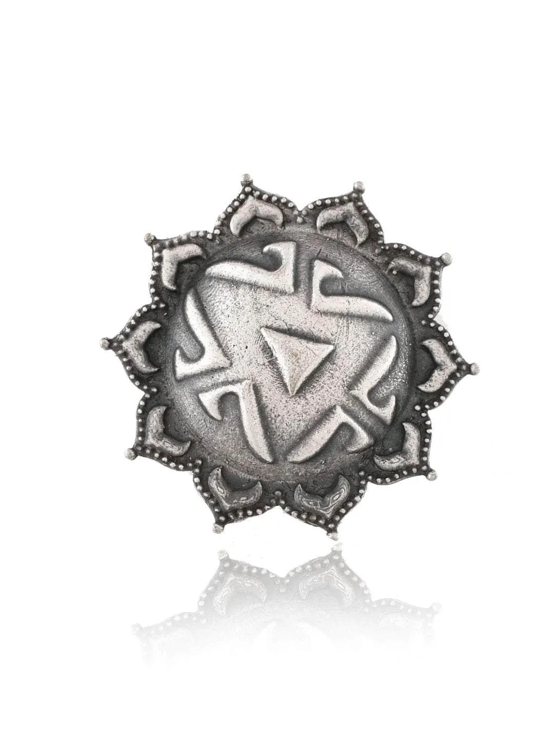 Oxidized Surya Mukhi Ring