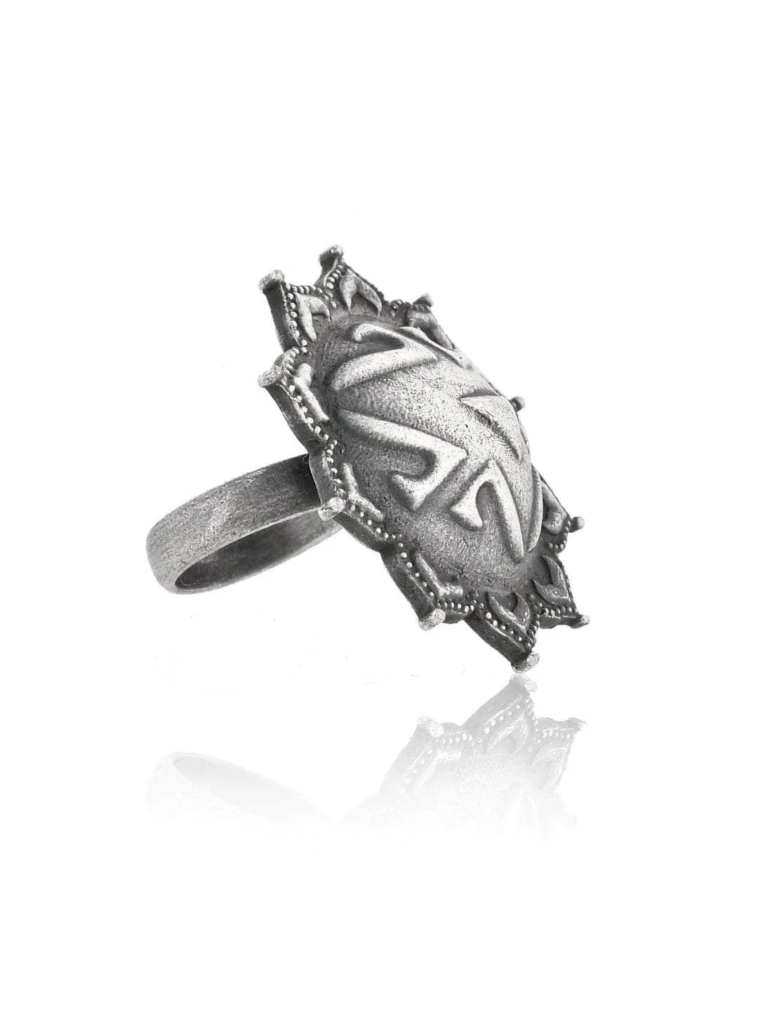 Oxidized Surya Mukhi Ring