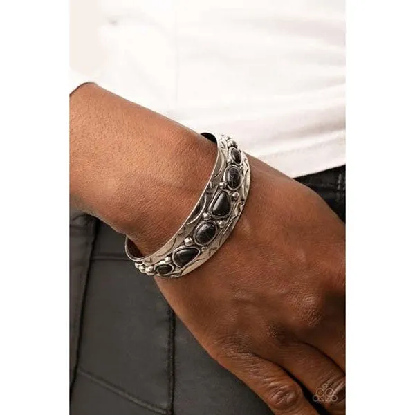 Paparazzi Saguaro Sultan - Black Cuff Bracelet