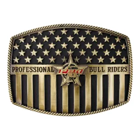 PBR Black & Bronze Rectangle Flag Buckle