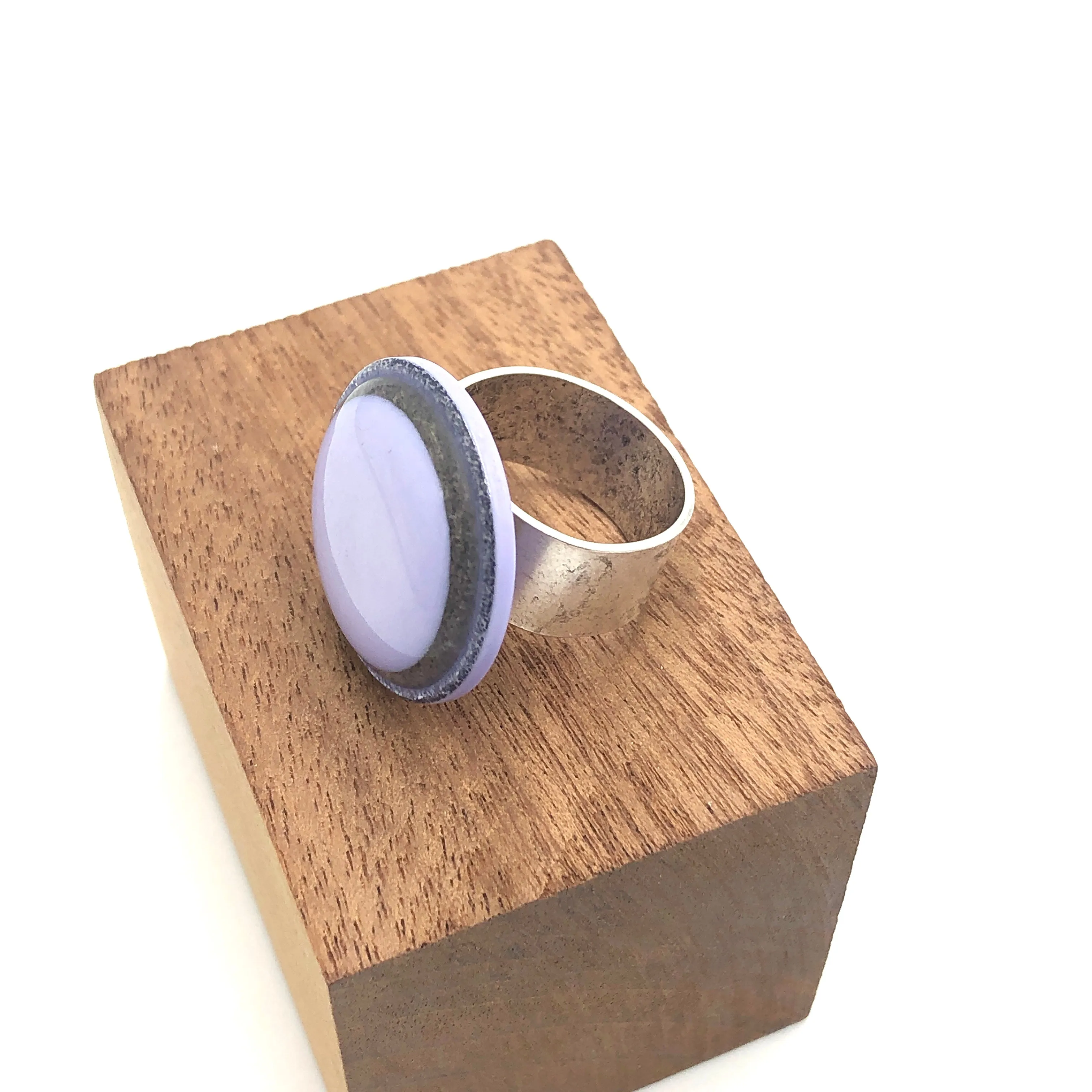 Periwinkle Glitter Cocktail Ring