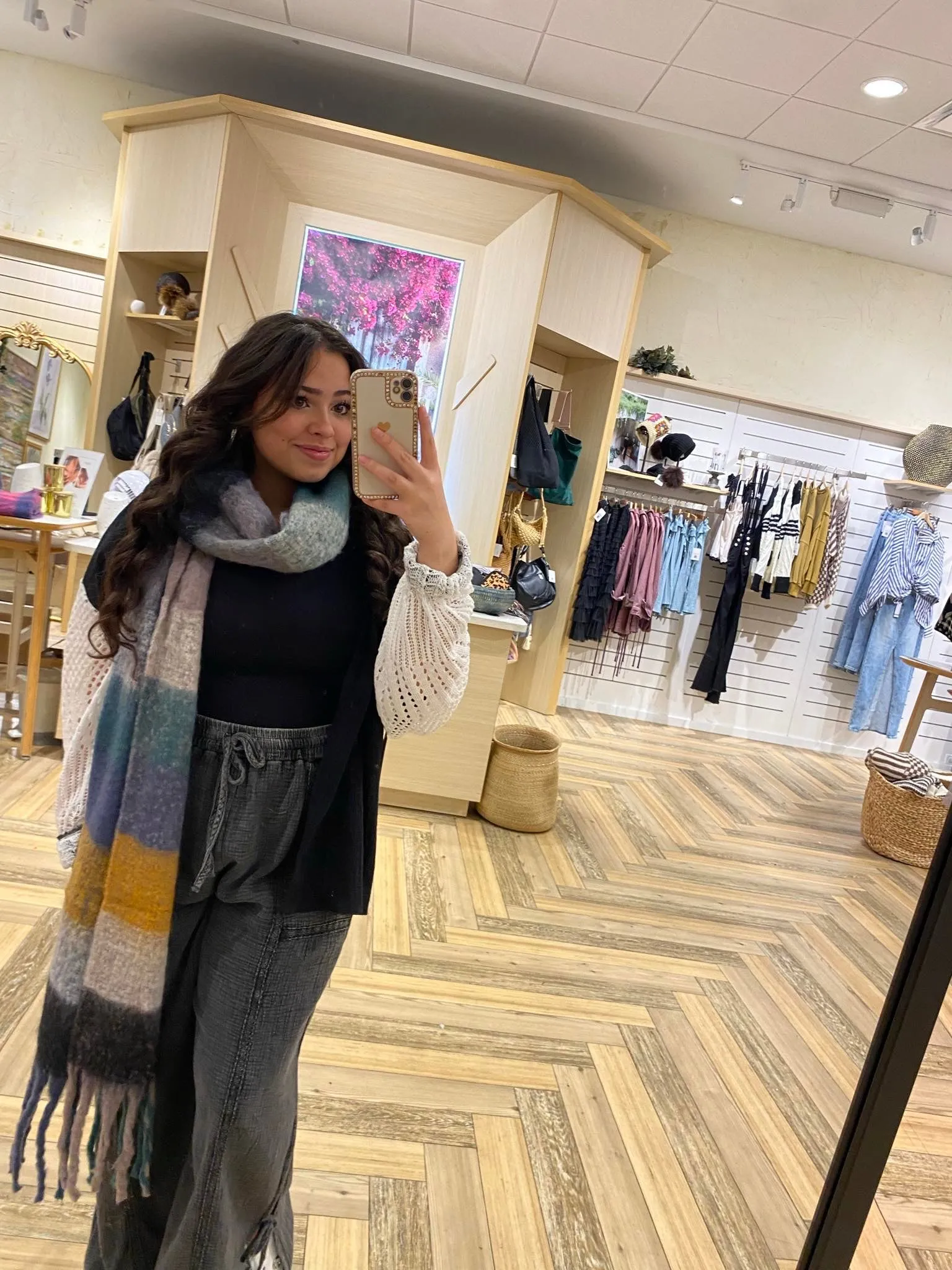 Quinn Luxury Winter Scarf - Navy - The Perfect Gift Accessory By Pia Rossini