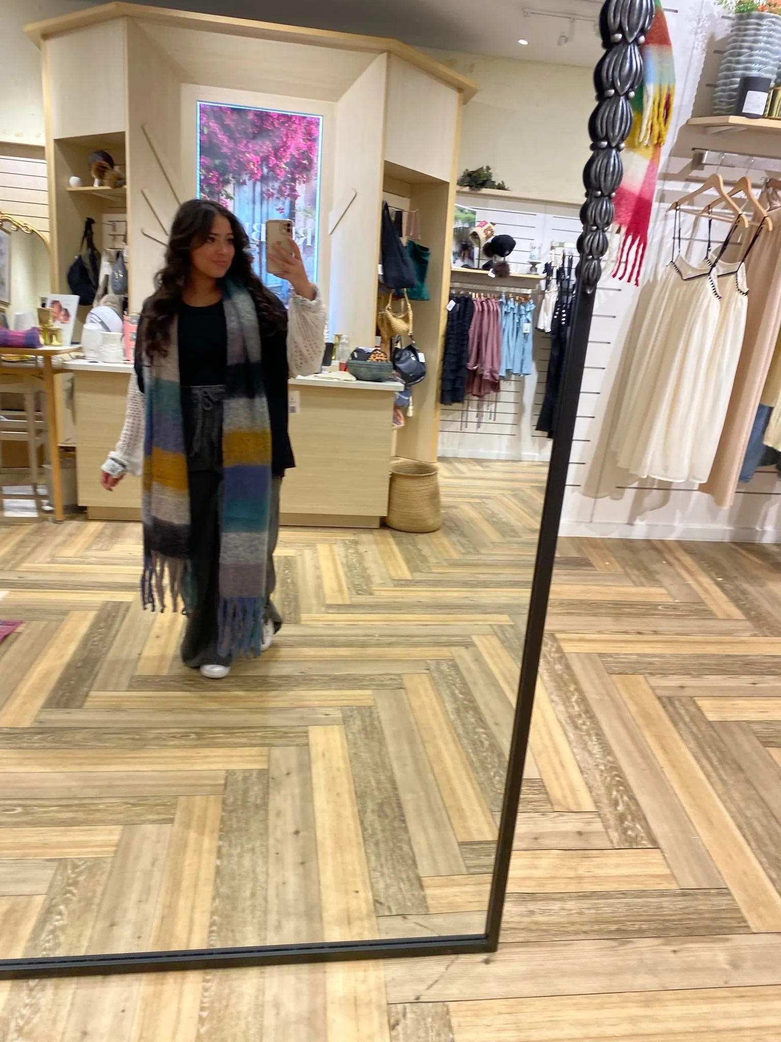 Quinn Luxury Winter Scarf - Navy - The Perfect Gift Accessory By Pia Rossini