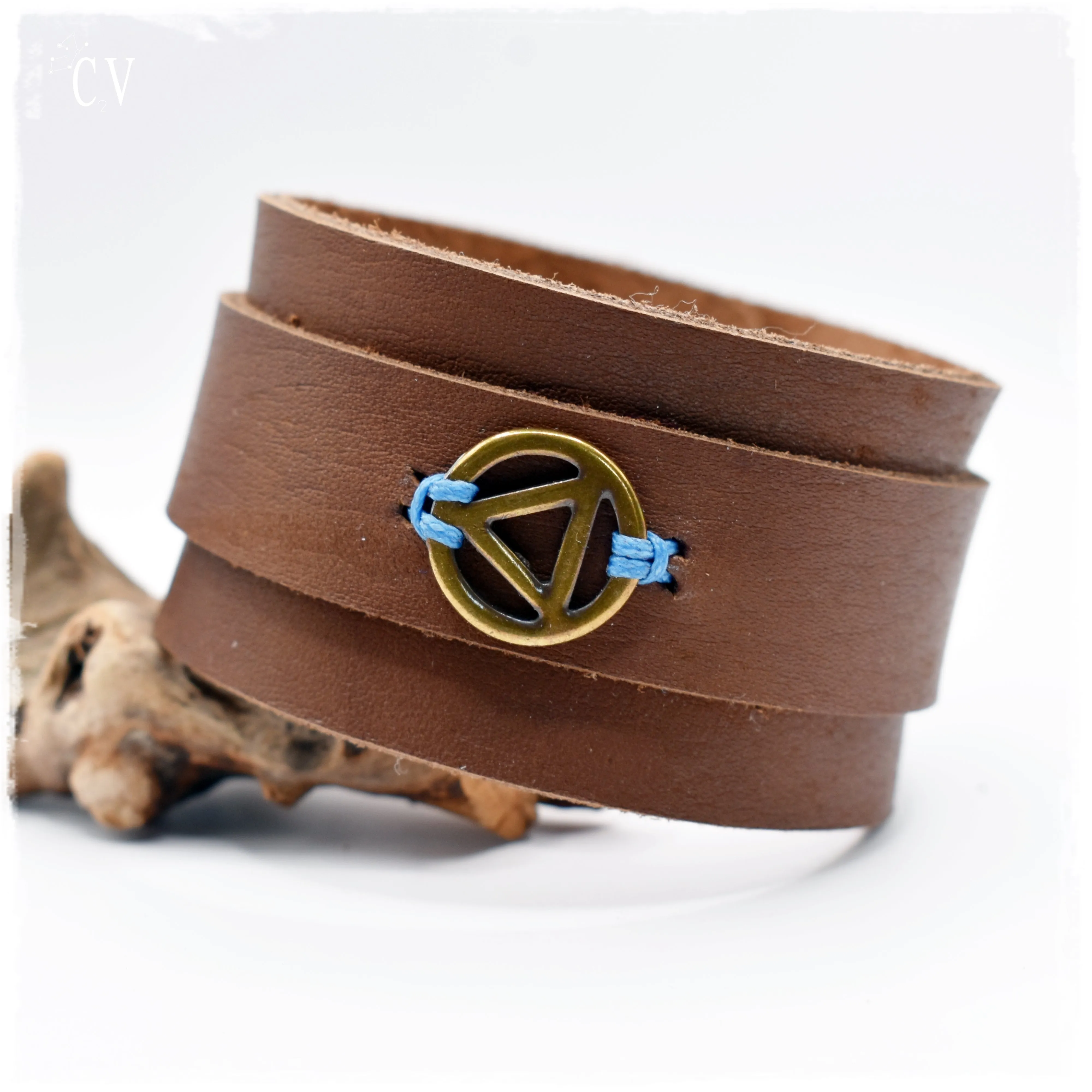 Recovery Leather Cuff Bracelet