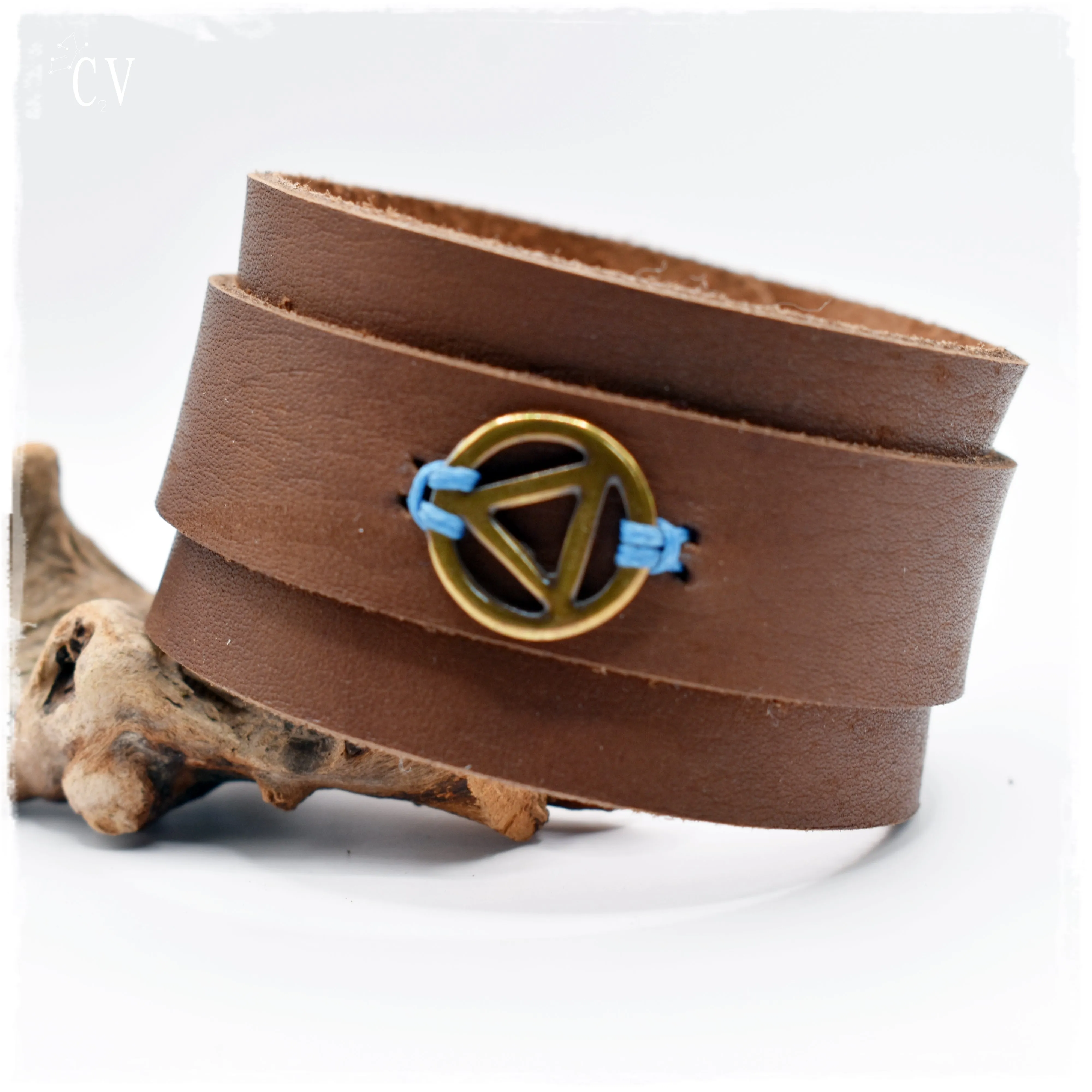 Recovery Leather Cuff Bracelet