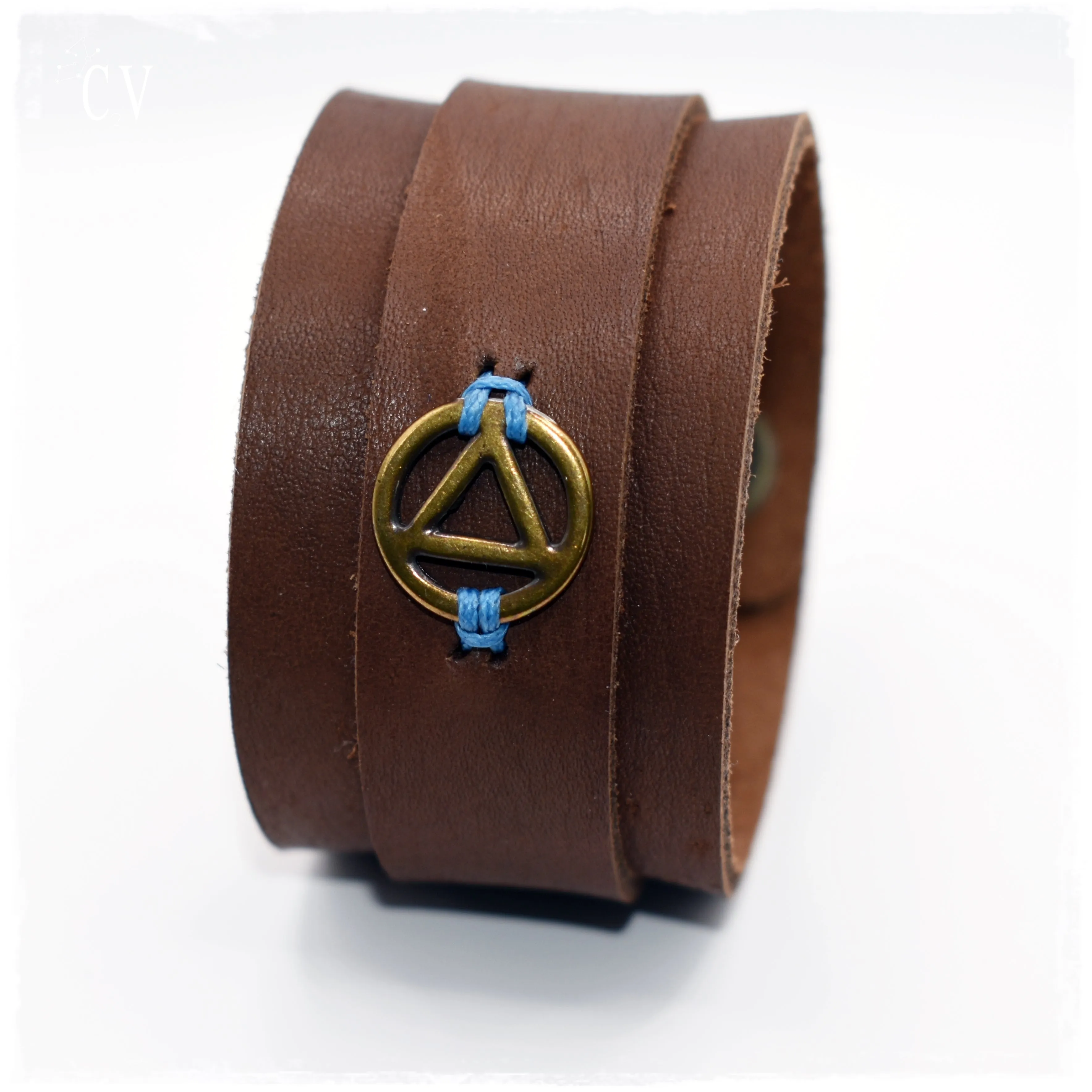 Recovery Leather Cuff Bracelet
