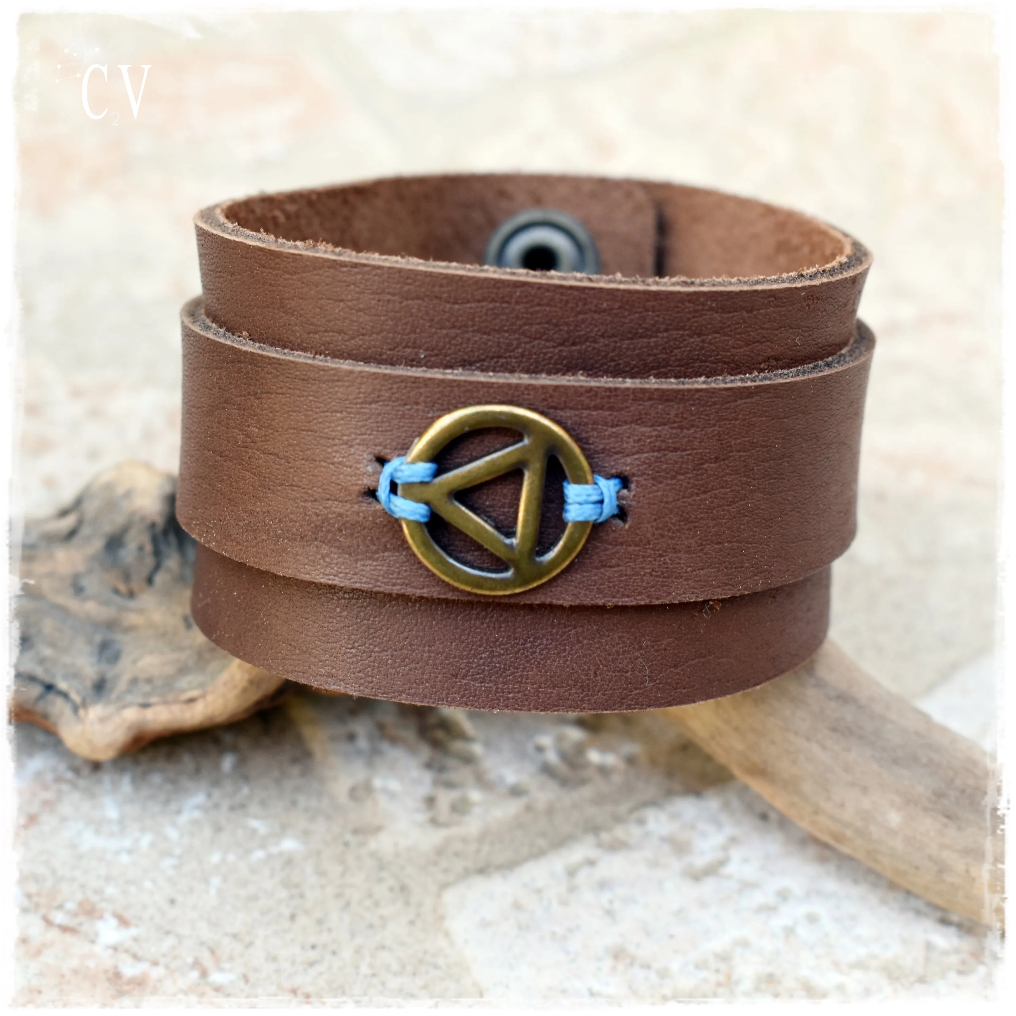 Recovery Leather Cuff Bracelet