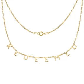 REDEEMED Demi-Fine Letter Necklace in Gold and Silver (Made to Order Ships in 1-2 Weeks)