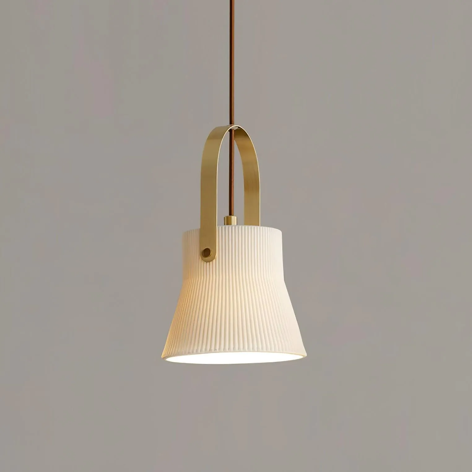 Ribbed Ceramic Pendant Lamp