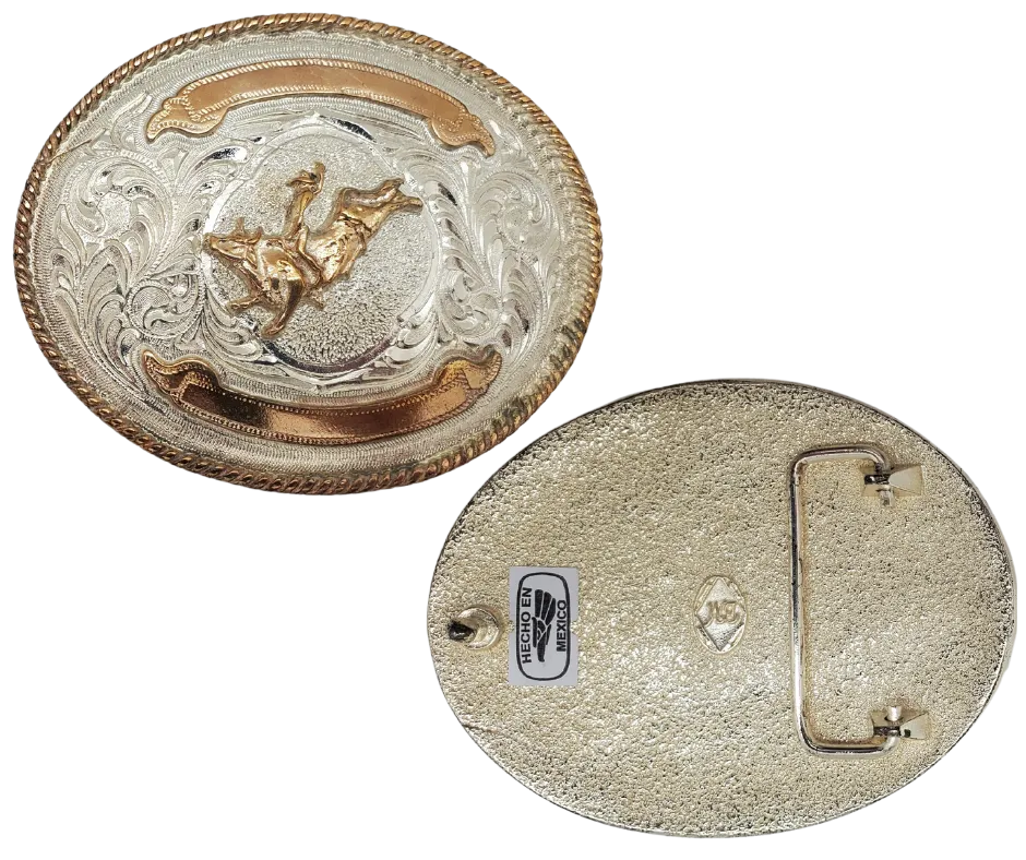 Rodeo Bull Rider Trophy Belt Buckle
