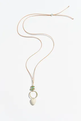 Romina White Heart Beaded Necklace
