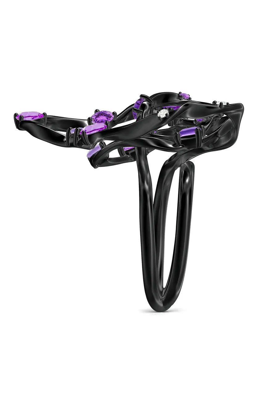 Sakura Dispersed Amethyst Ombre Cocktail Ring