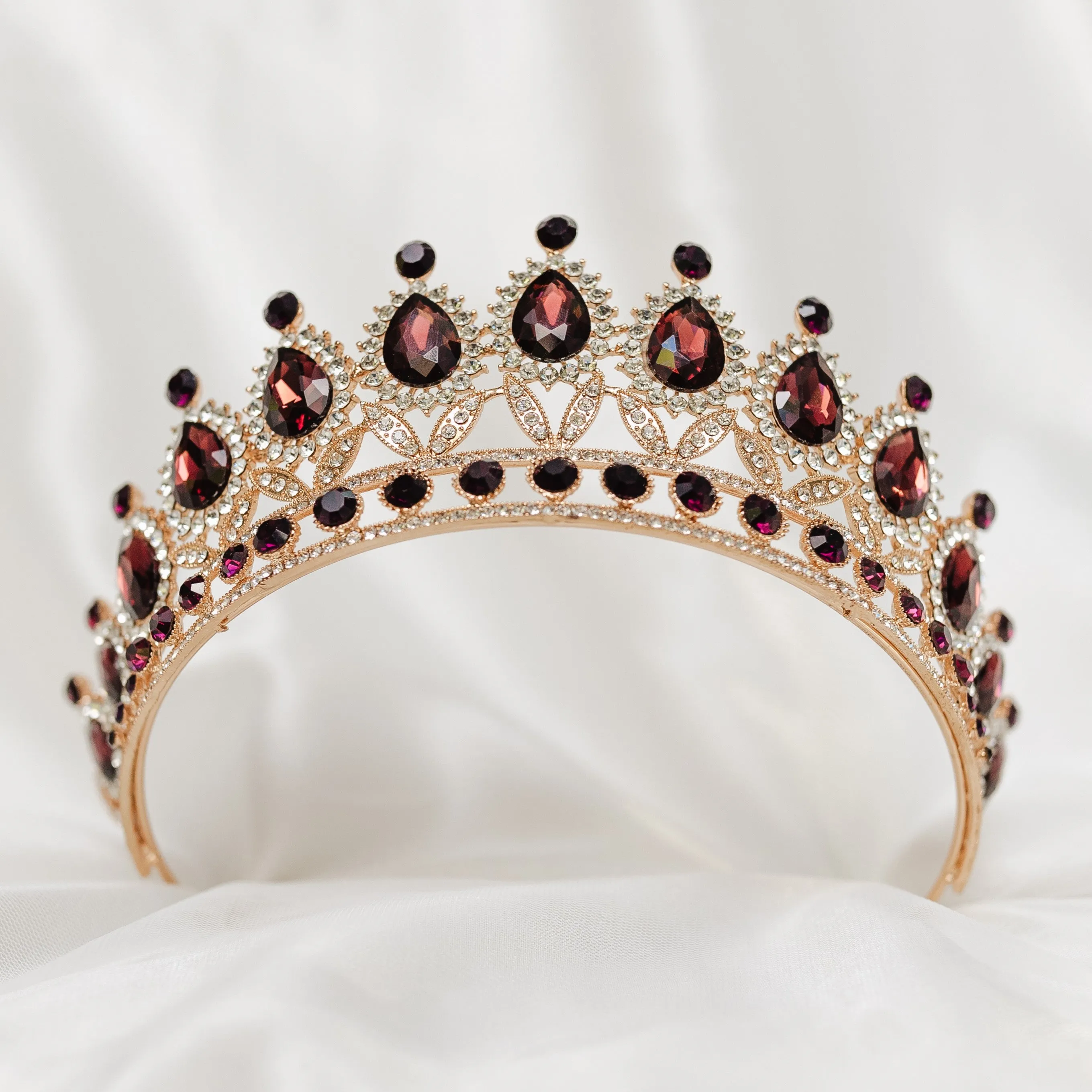 Saya's Tiara in Maroon & Gold