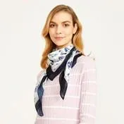 Seaside Holiday Square Scarf