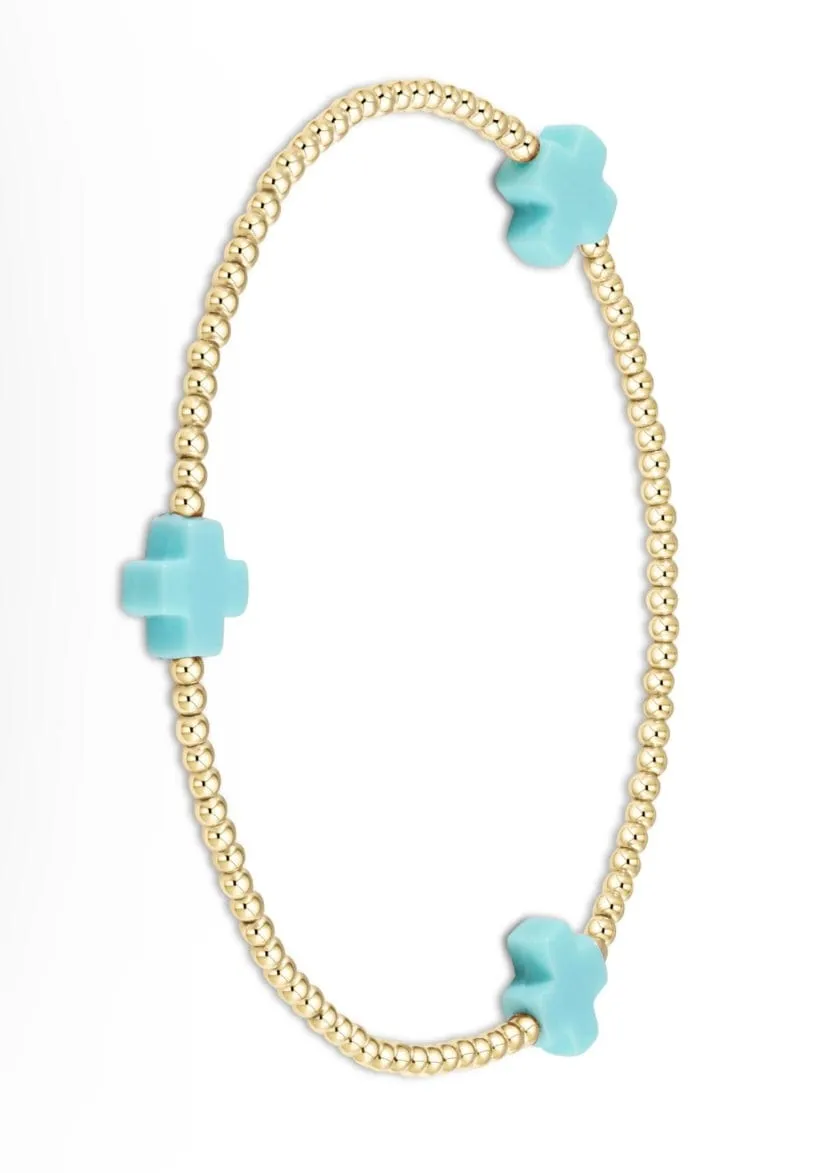 Signature Cross Gold Bracelet by E.Newton