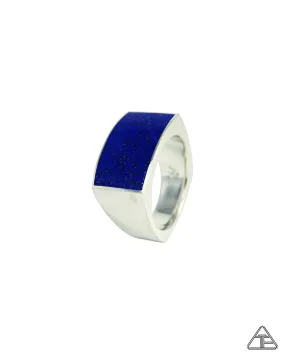 Signet Ring: Lapis Inlay Size 10