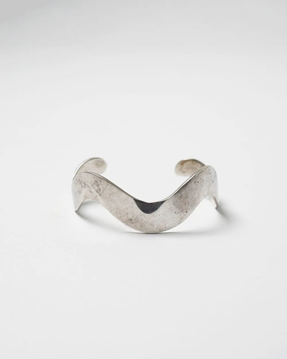 Silver Wavy Cuff Bracelet