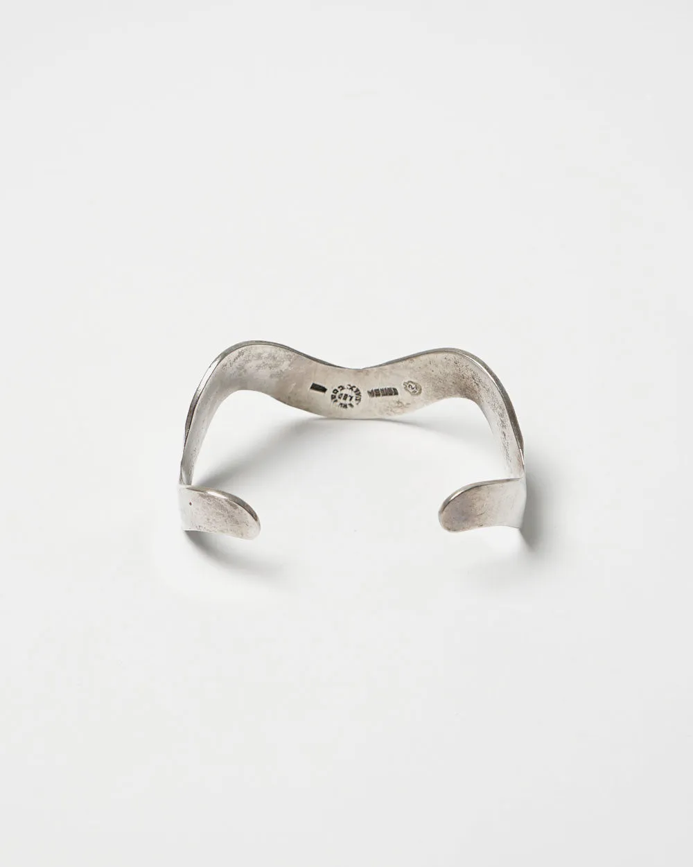 Silver Wavy Cuff Bracelet