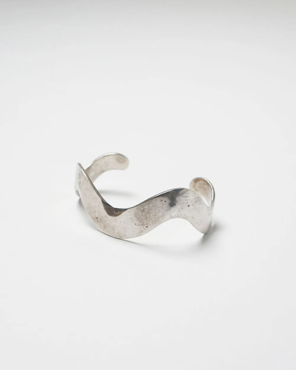 Silver Wavy Cuff Bracelet