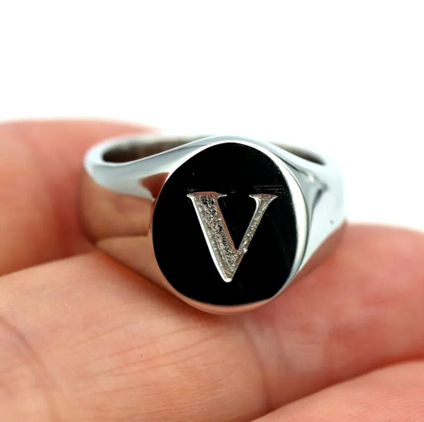 Size J 1/2 Genuine Ring Platinum 950 Heavy Full Solid Heavy Signet Ring   Engraving