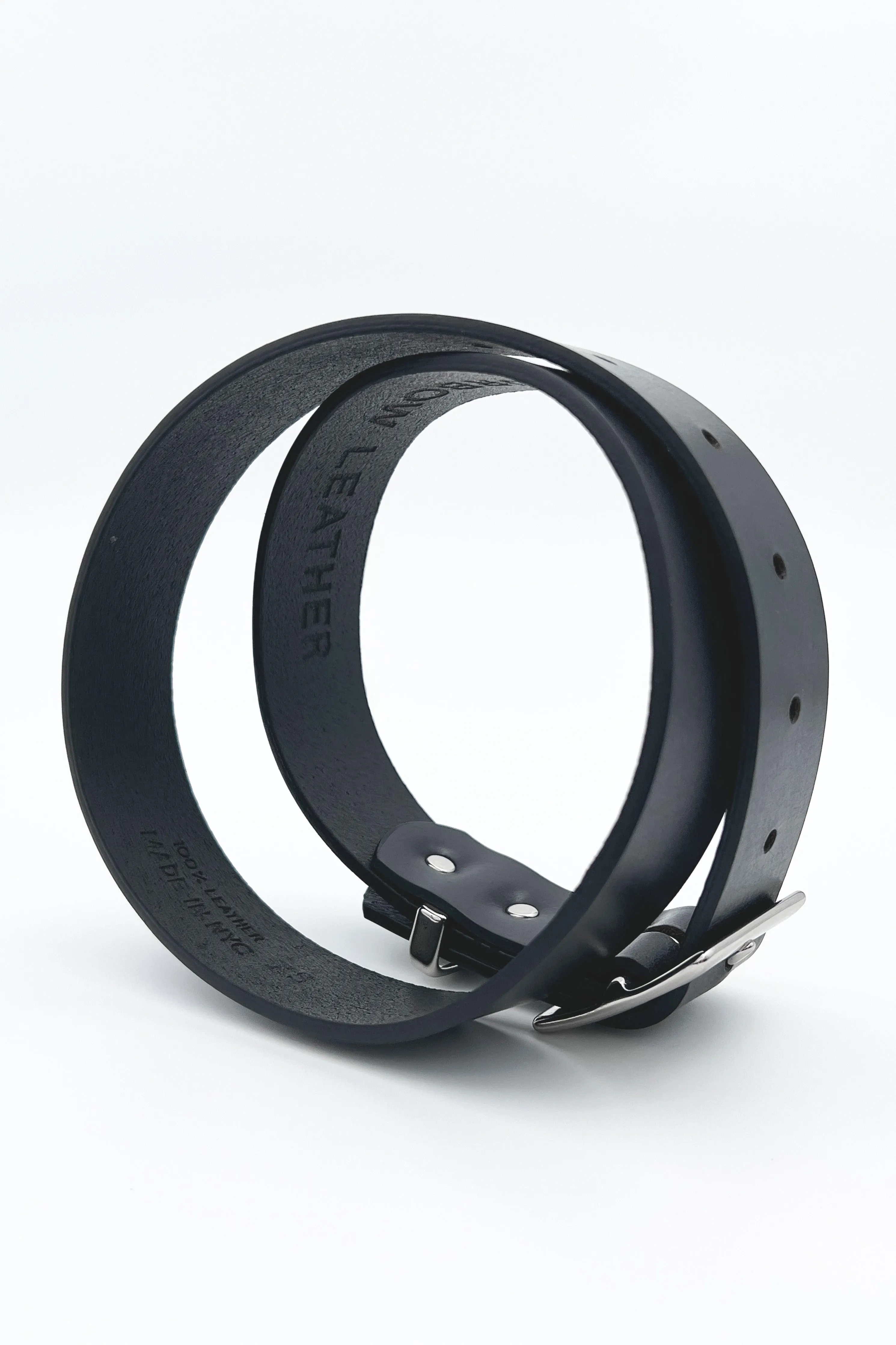 SLIM-WIDE SQUARE BUCKLE BELT METAL KEEPER