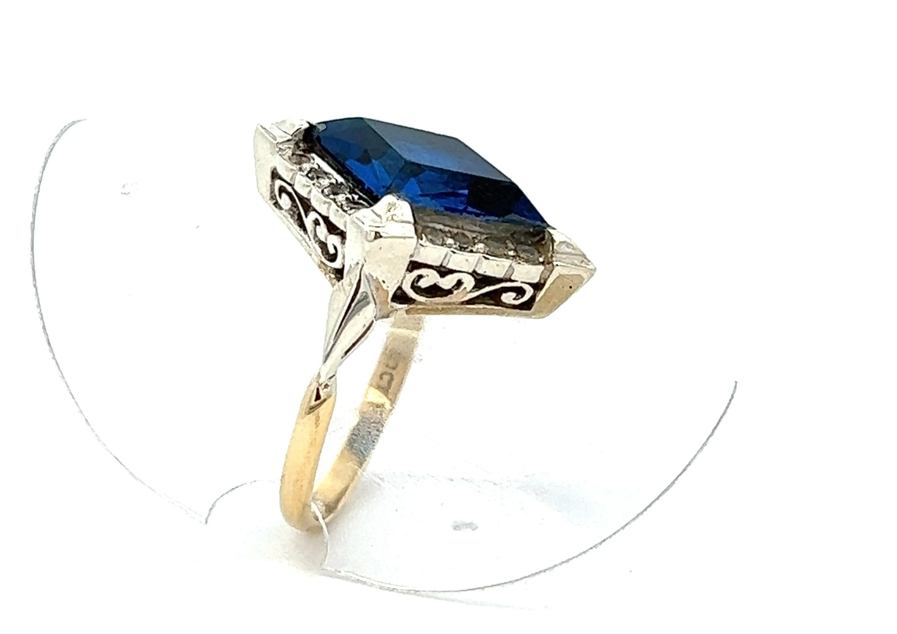 Spinel 9ct Yellow and White Gold Cocktail Ring