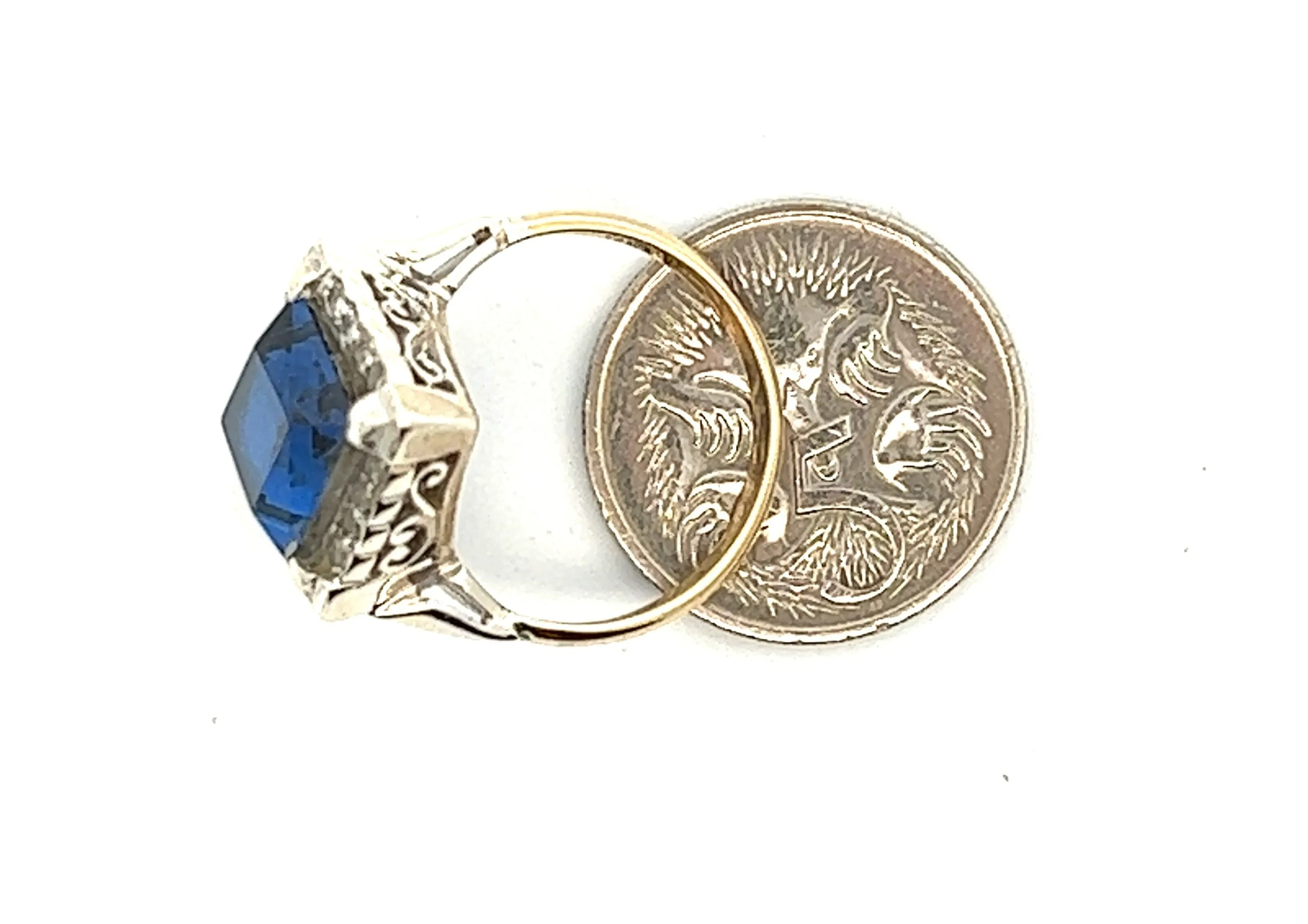 Spinel 9ct Yellow and White Gold Cocktail Ring