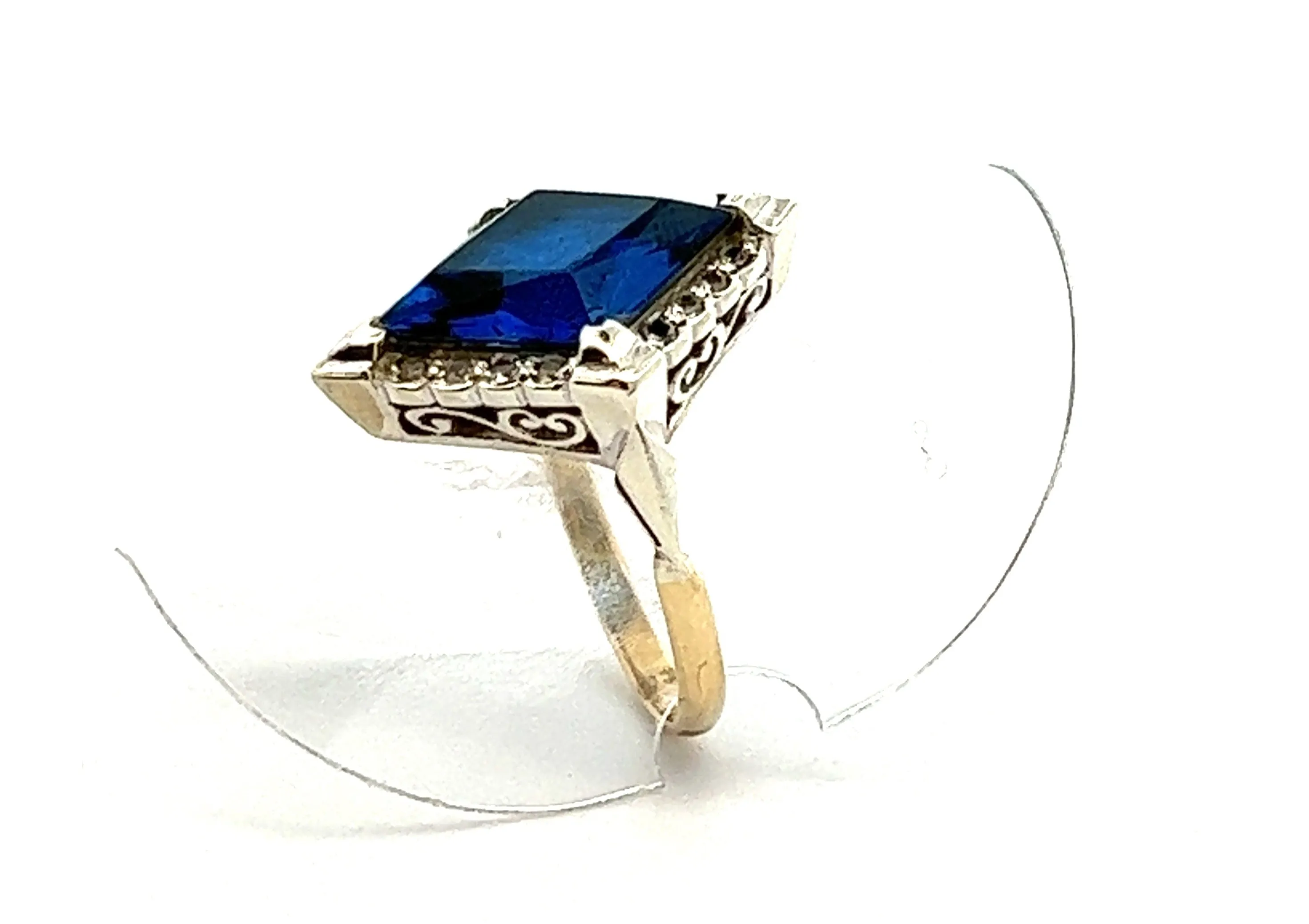 Spinel 9ct Yellow and White Gold Cocktail Ring
