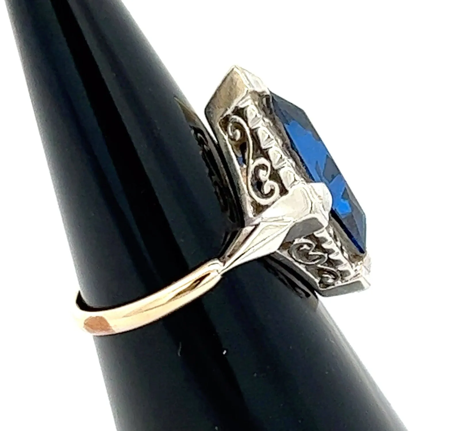 Spinel 9ct Yellow and White Gold Cocktail Ring