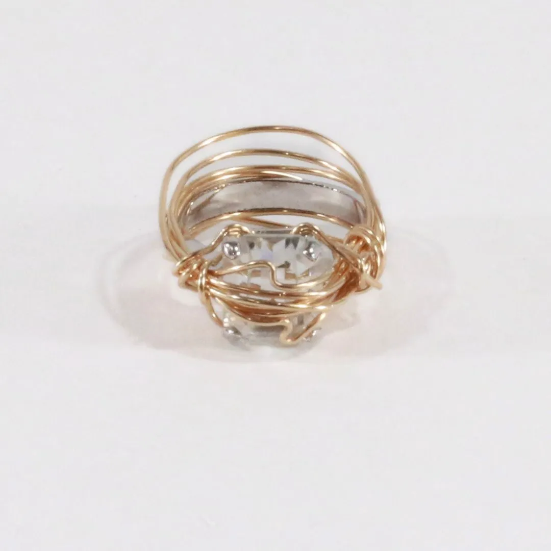 Square Cut Fantasy - Vintage Cocktail Ring