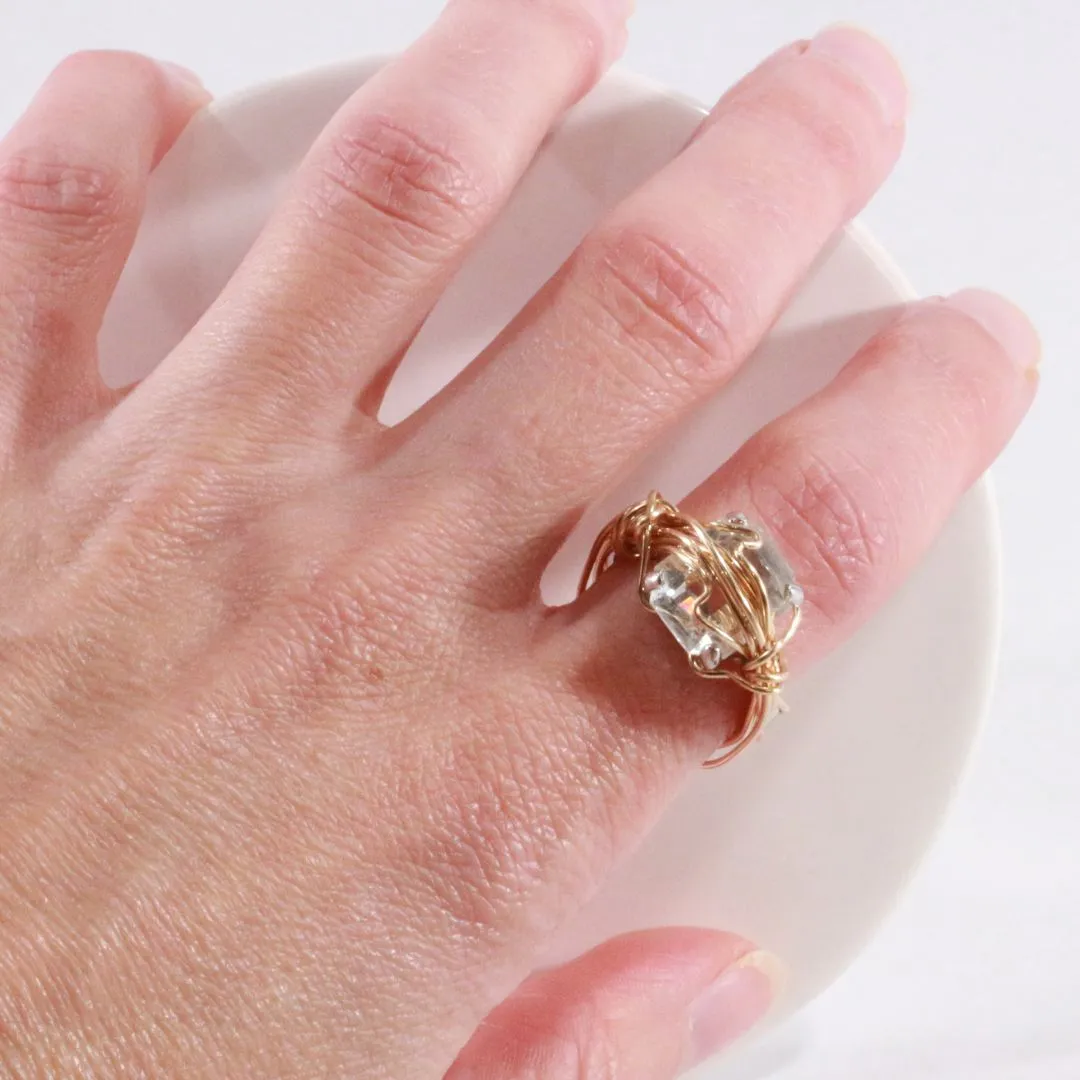 Square Cut Fantasy - Vintage Cocktail Ring