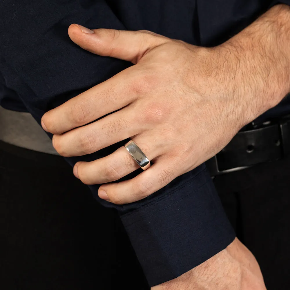 Sterling Silver Plain Signet Ring