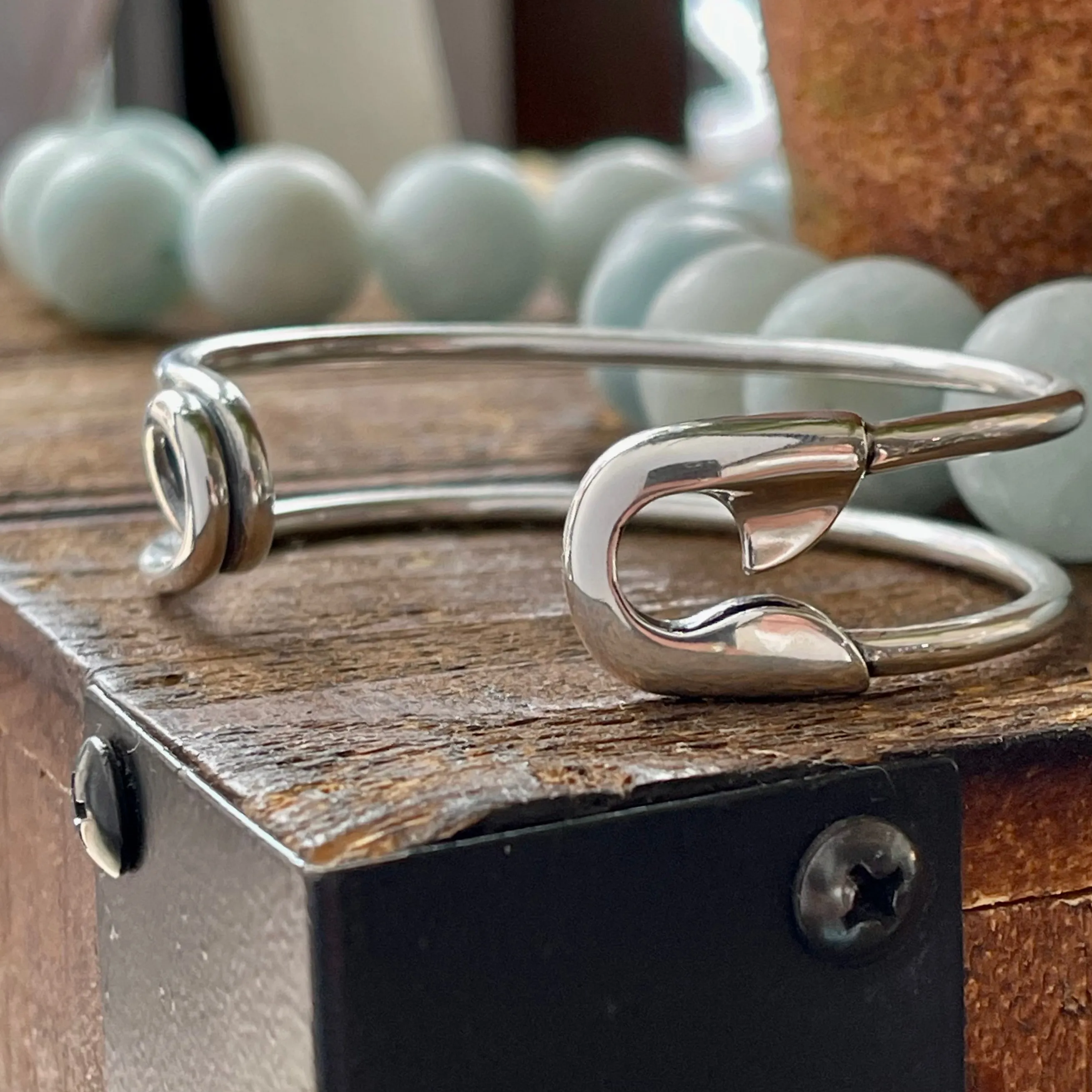 Sterling Silver Safety Pin Cuff