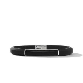 Streamline ID Black Rubber Bracelet with Black Onyx