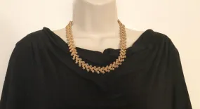 Textured Golden Bead Vintage Necklace