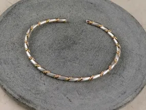 Textured Twist Bracelet - Silver