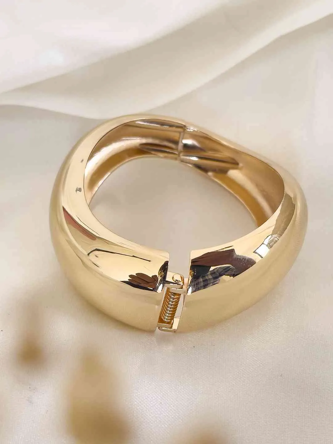Thick Gold Cuff Bracelet