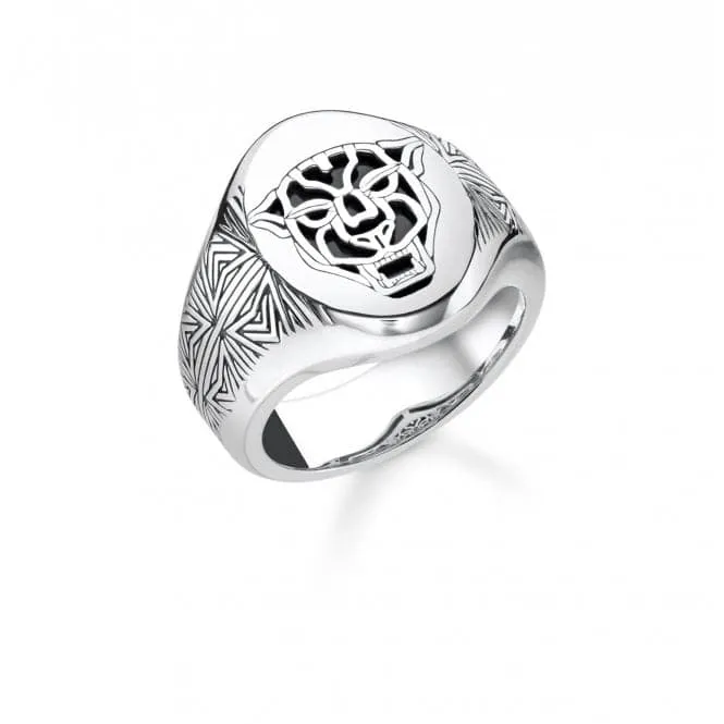 Thomas Sabo Black Cat Signet Ring TR2273-698-11