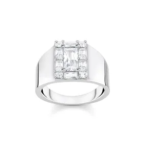 Thomas Sabo Ring white stone silver