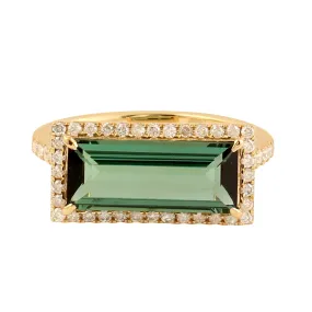 Tourmaline Cocktail Ring 18k Yellow Gold Diamond Jewelry