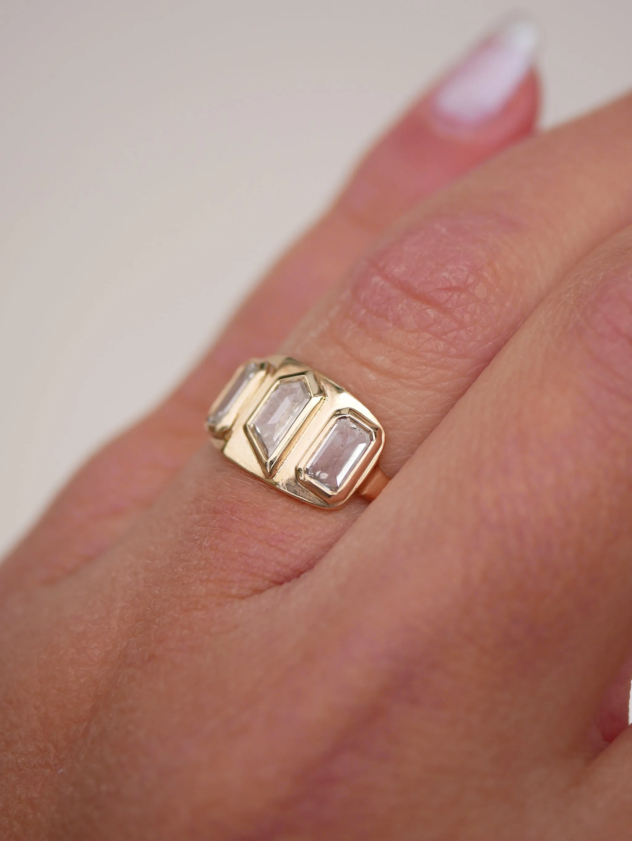 Triptych Diamond Ring