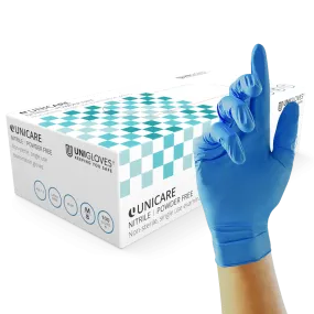 Unicare Blue Nitrile Examination Gloves