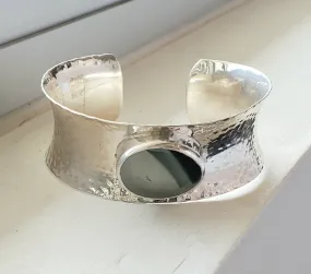 Unique Large Cuff English Sea Glass Bracelet