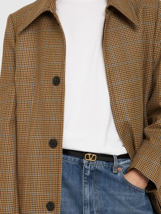 Valentino Garavani   1cm Reversible leather belt 