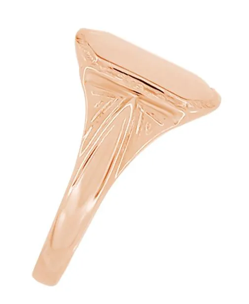 Victorian 14 Karat Rose Gold Small Pinky Signet Ring