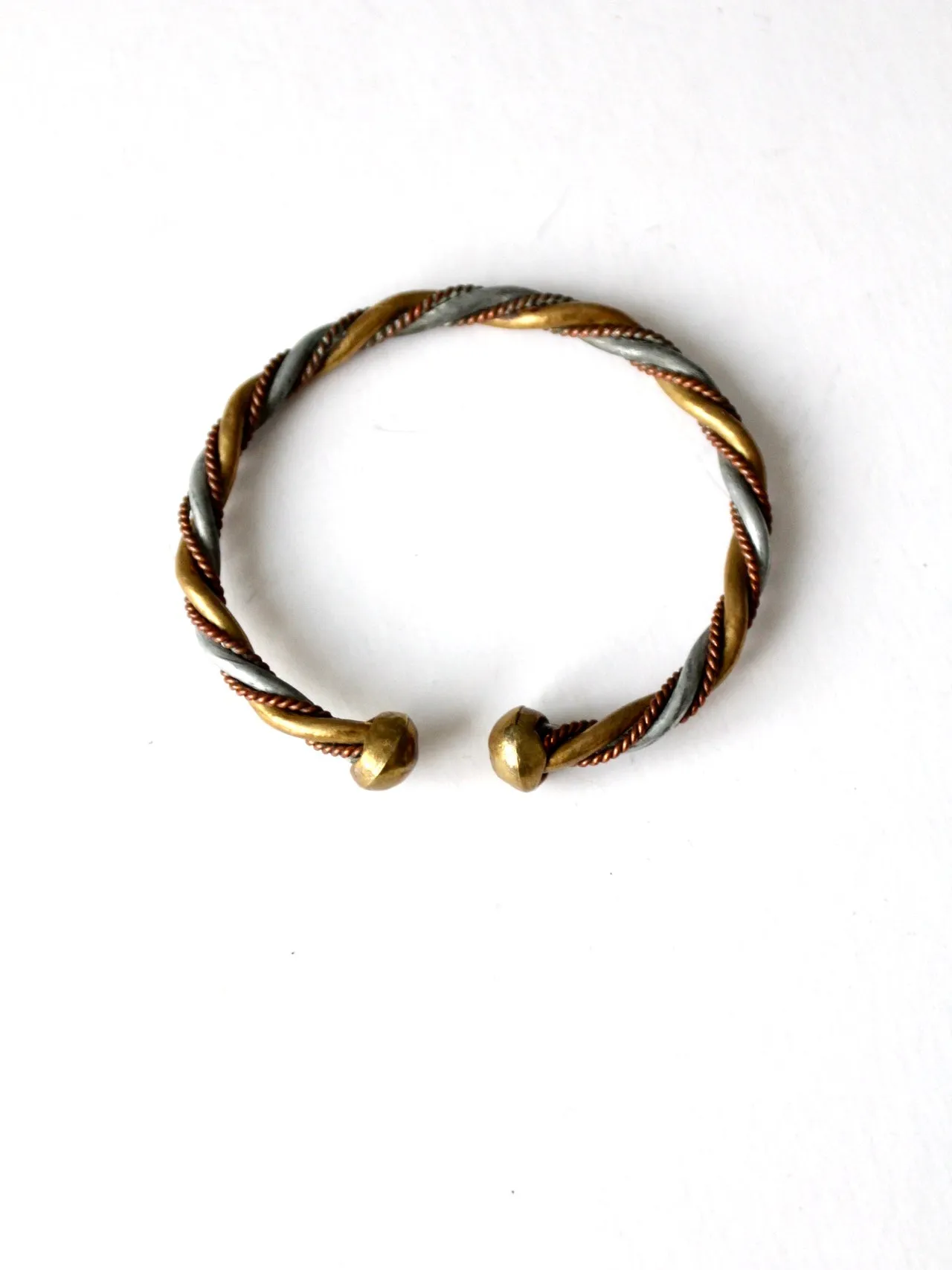 vintage 70s mixed metal cuff