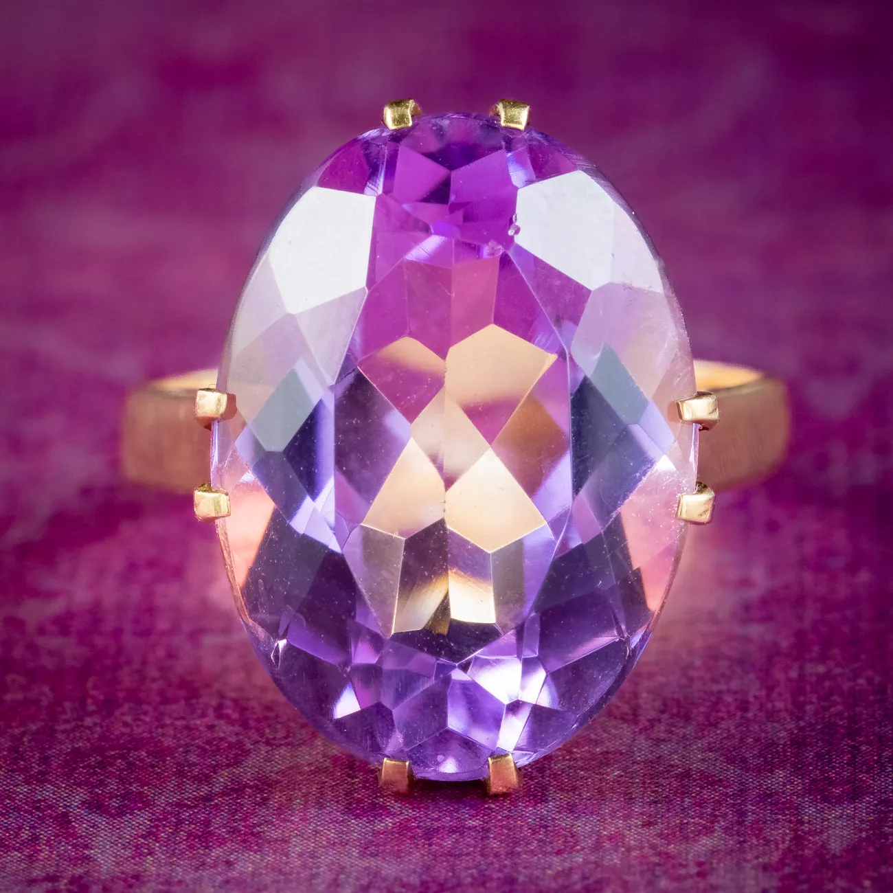 Vintage Amethyst Cocktail Ring 10ct Amethyst